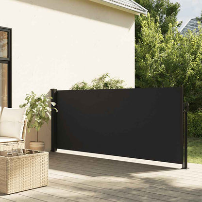 Retractable Side Awning Black 100x500 cm