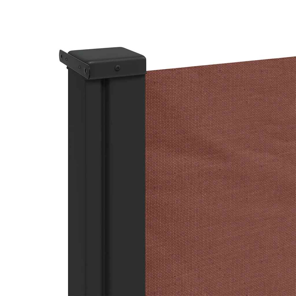 Retractable Side Awning Brown 100x500 cm