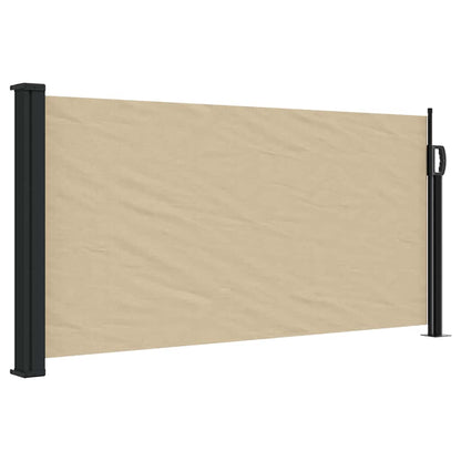 Retractable Side Awning Beige 100x500 cm