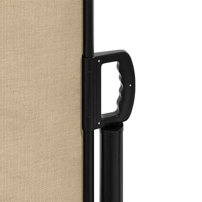 Retractable Side Awning Beige 100x500 cm
