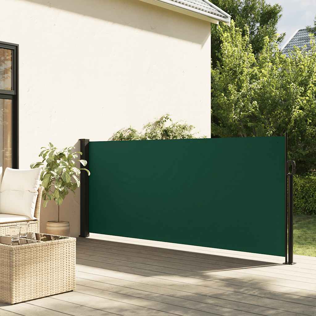 Retractable Side Awning Dark Green 100x500 cm
