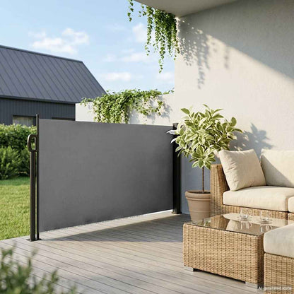 Retractable Side Awning Anthracite 100x500 cm