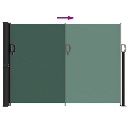 Retractable Side Awning Dark Green 140x500 cm