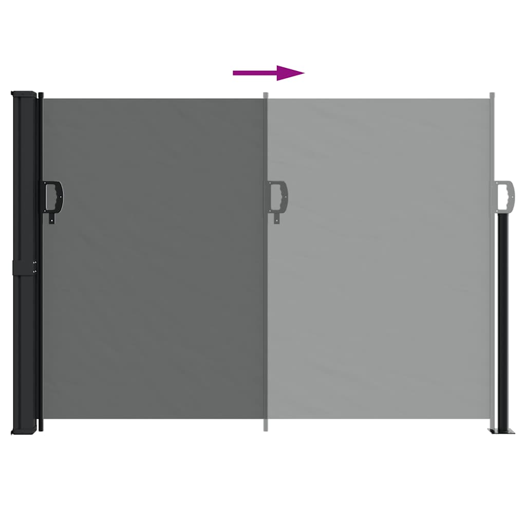 vidaXL Retractable Side Awning Anthracite