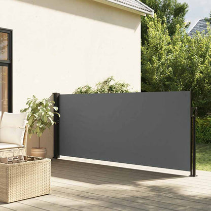 vidaXL Retractable Side Awning Anthracite