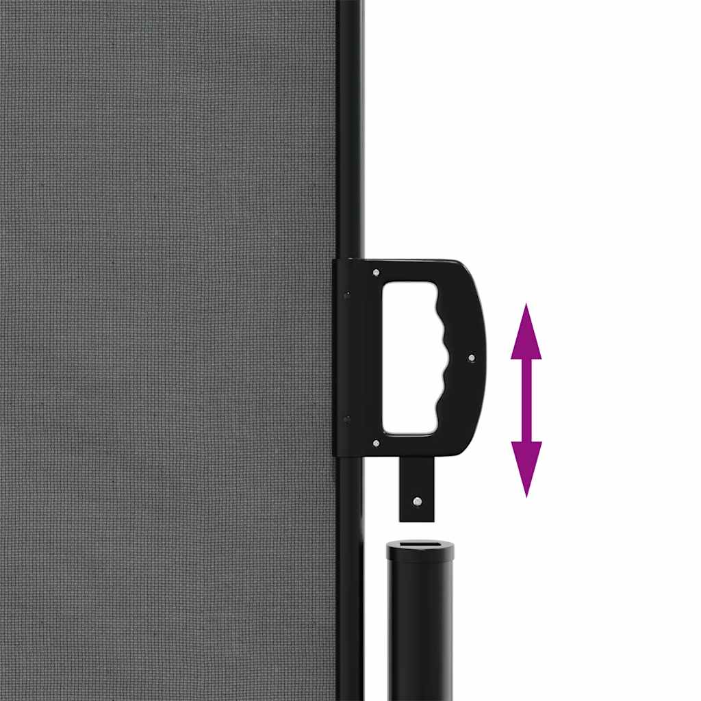 vidaXL Retractable Side Awning Anthracite Polyester with PU coating