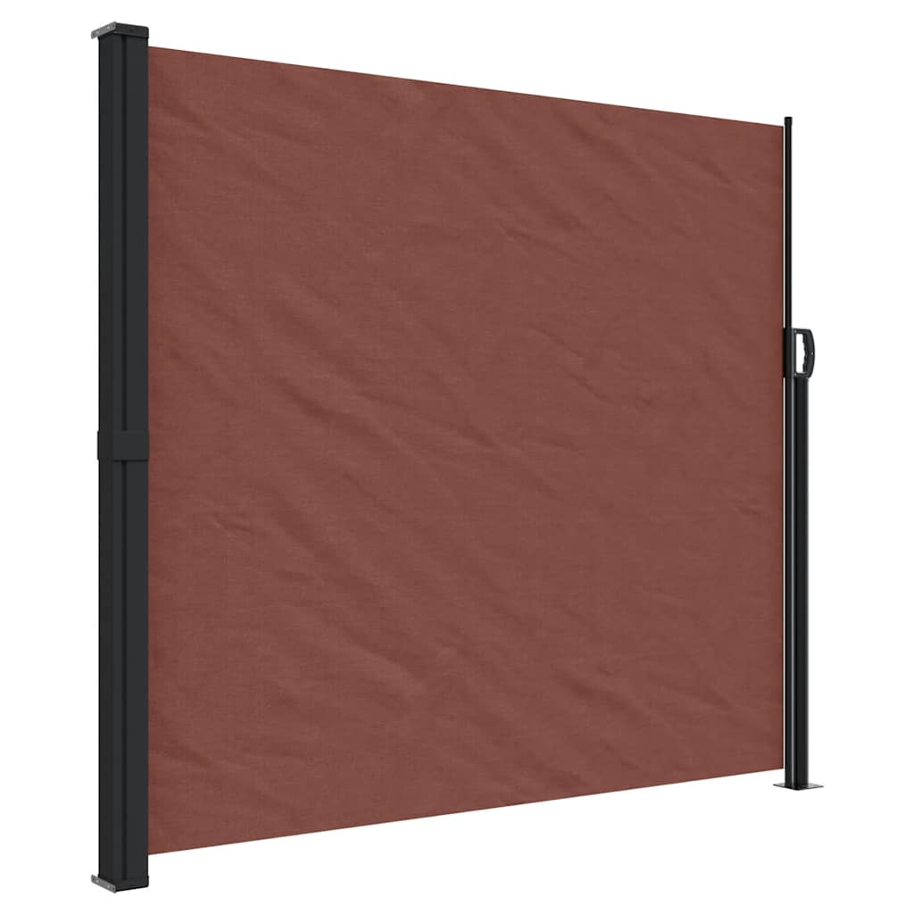 Retractable Side Awning Brown 180x500 cm
