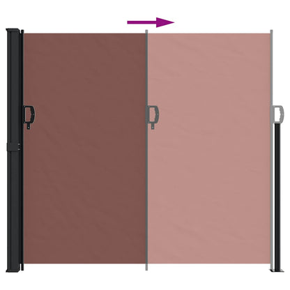 Retractable Side Awning Brown 180x500 cm