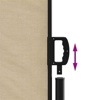 Retractable Side Awning Beige 180x500 cm