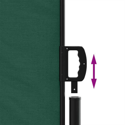Retractable Side Awning Dark Green 180x500 cm
