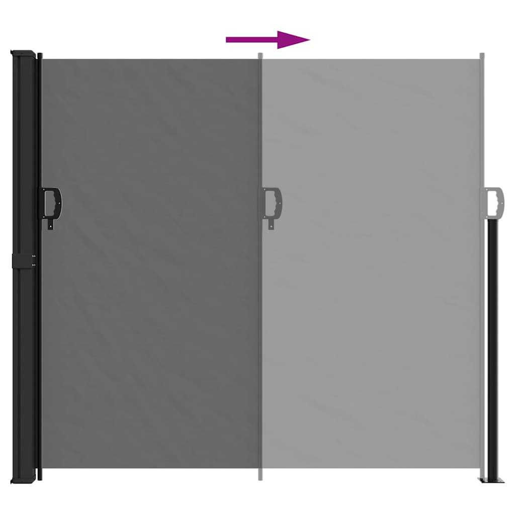 vidaXL Retractable Side Awning Anthracite