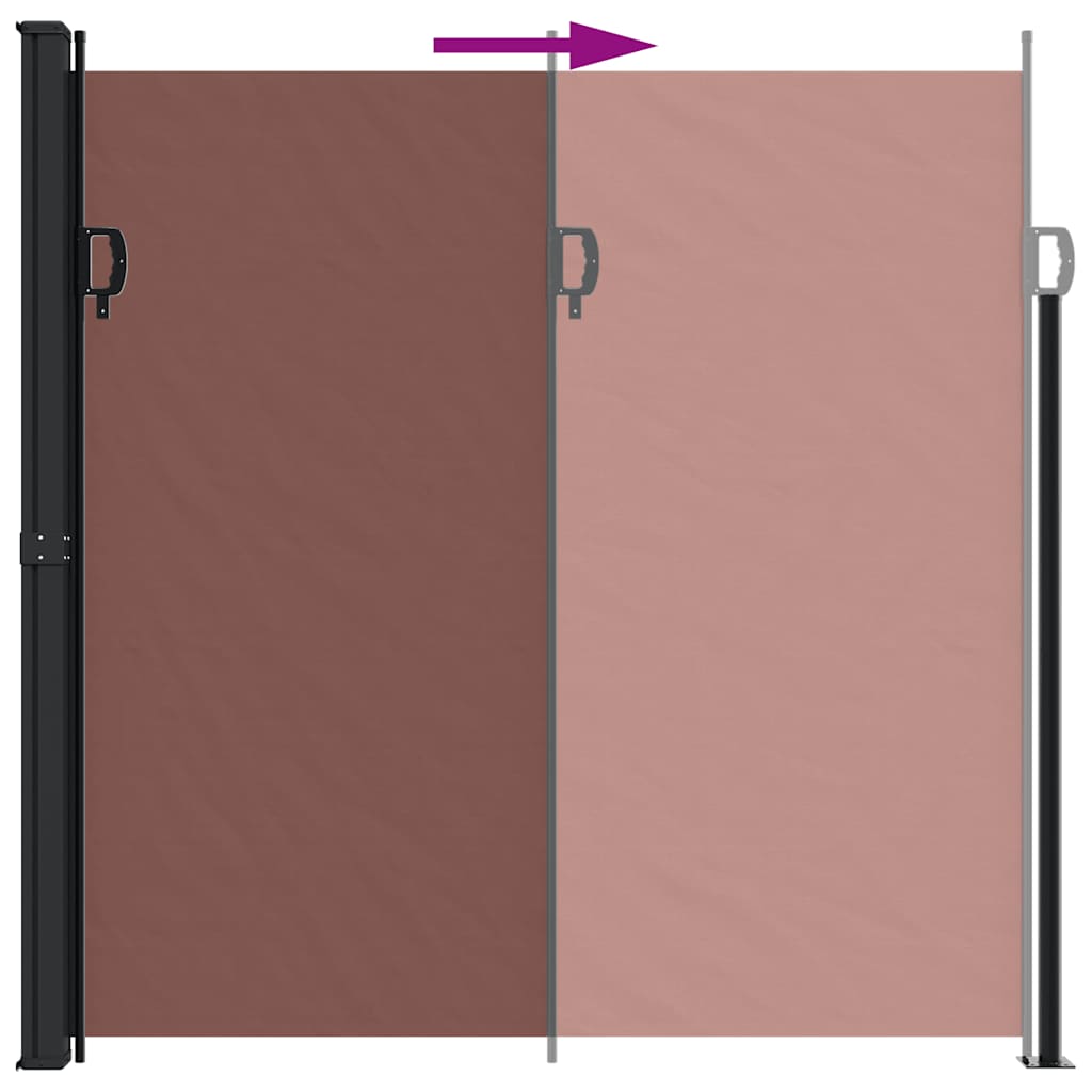 Retractable Side Awning Brown 200x500 cm