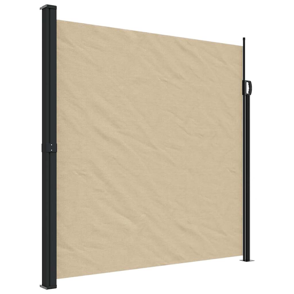 Retractable Side Awning Beige 200x500 cm