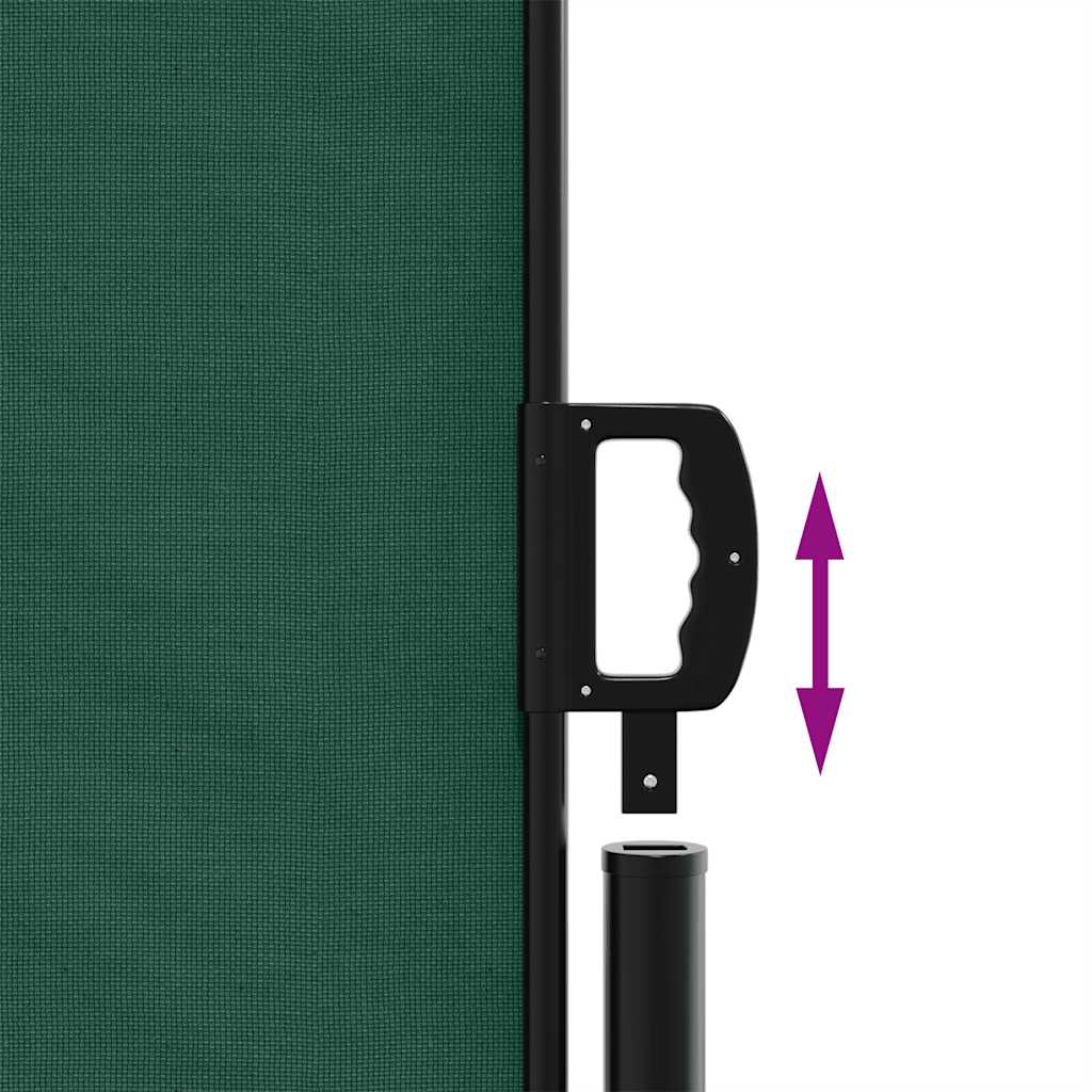 Retractable Side Awning Dark Green 200x500 cm