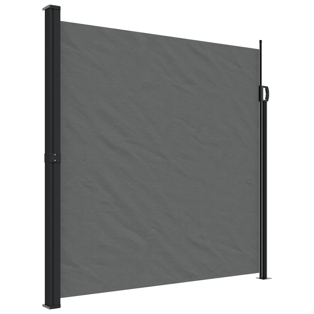 vidaXL Retractable Side Awning Anthracite Steel, Aluminum, Polyester