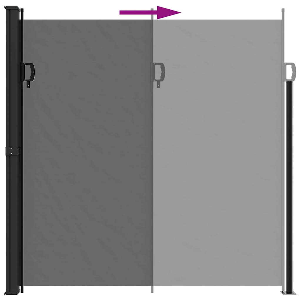 vidaXL Retractable Side Awning Anthracite Steel, Aluminum, Polyester