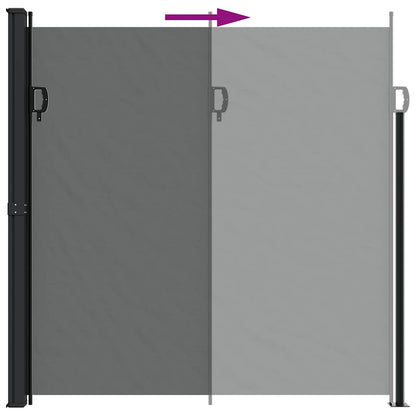 vidaXL Retractable Side Awning Anthracite Steel, Aluminum, Polyester