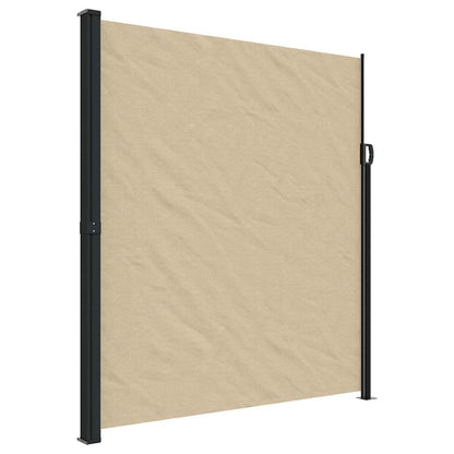 Retractable Side Awning Beige 220x500 cm
