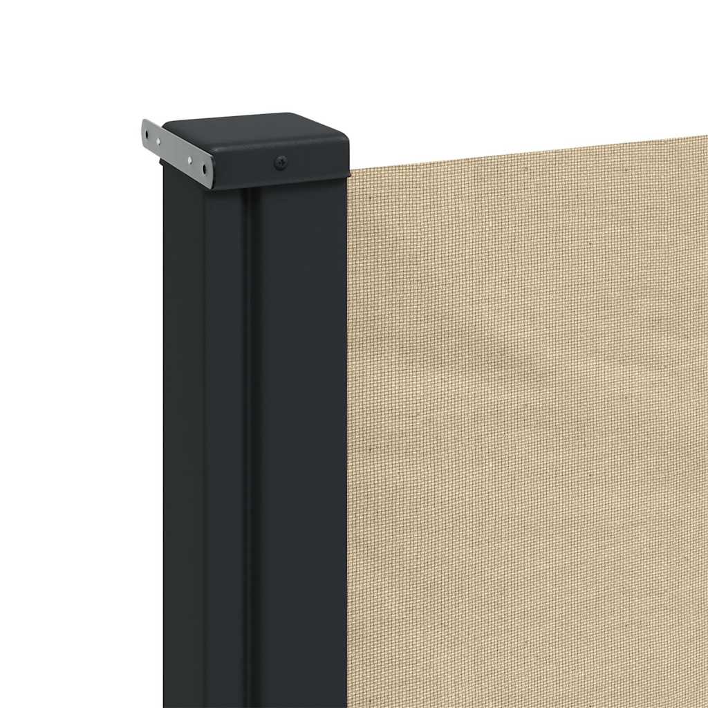 Retractable Side Awning Beige 220x500 cm