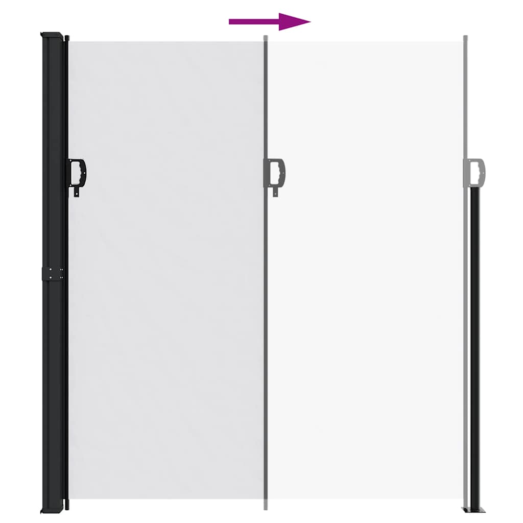 Retractable Side Awning White 220x500 cm