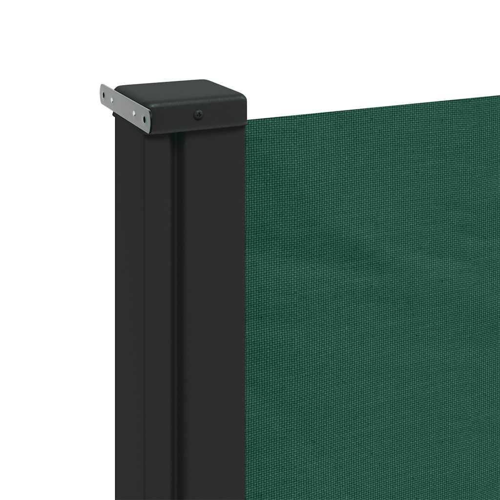 Retractable Side Awning Dark Green 220x500 cm
