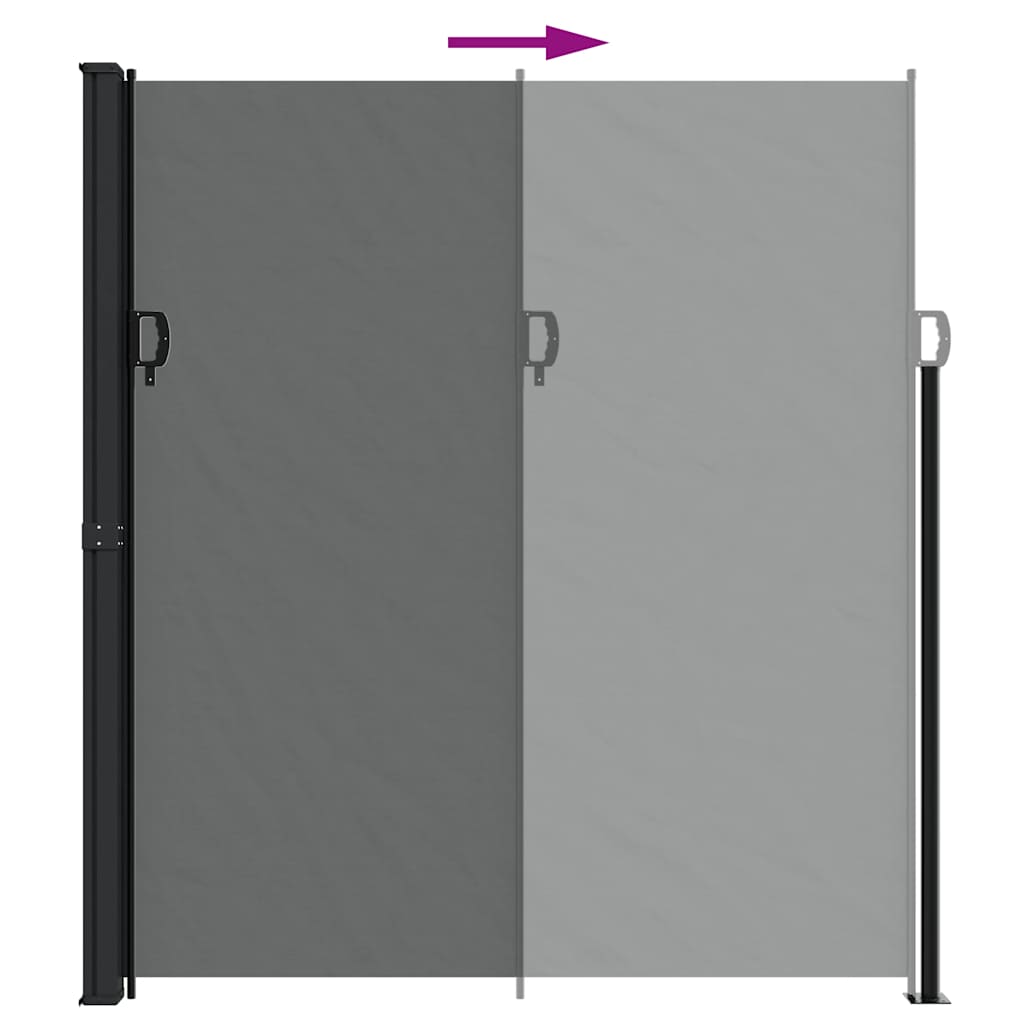 vidaXL Retractable Side Awning Anthracite