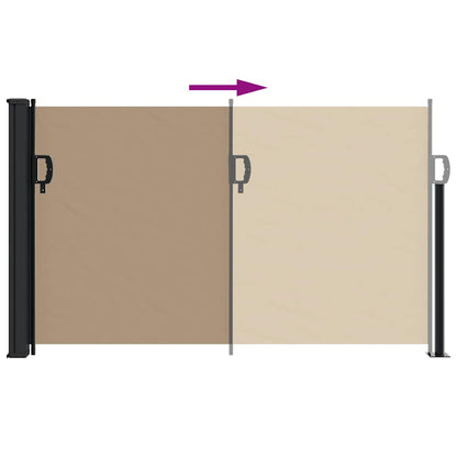 Retractable Side Awning Taupe 120x600 cm