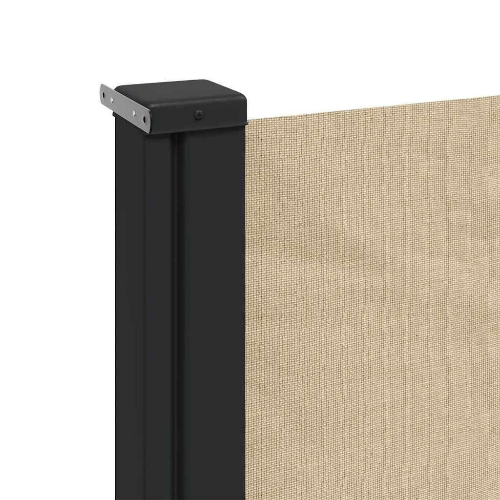 Retractable Side Awning Beige 160x600 cm