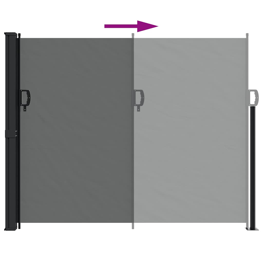 vidaXL Retractable Side Awning Anthracite Steel 63 x 236.2 in