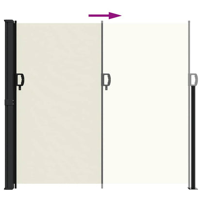 vidaXL Retractable Side Awning Cream