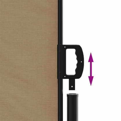 Retractable Side Awning Taupe 180x600 cm