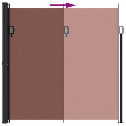 Retractable Side Awning Brown 200x600 cm