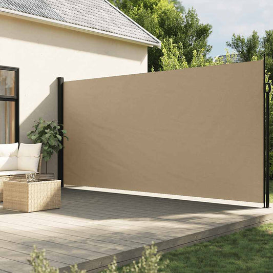Retractable Side Awning Beige 220x600 cm