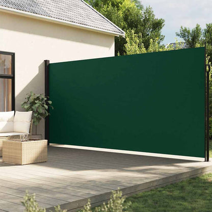 Retractable Side Awning Dark Green 220x600 cm
