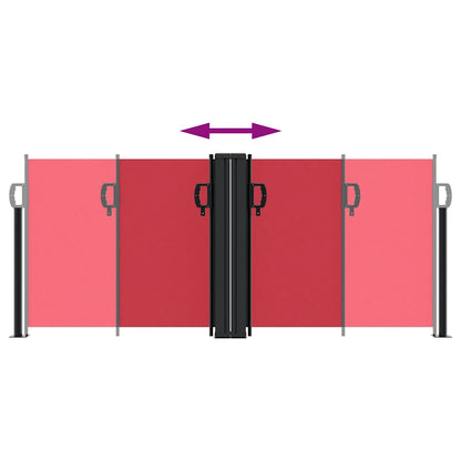 Retractable Side Awning Red 100x600 cm