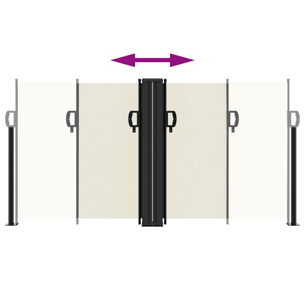 Retractable Side Awning Cream 120x600 cm