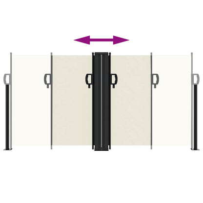 Retractable Side Awning Cream 120x600 cm