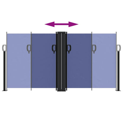 Retractable Side Awning Blue 120x600 cm