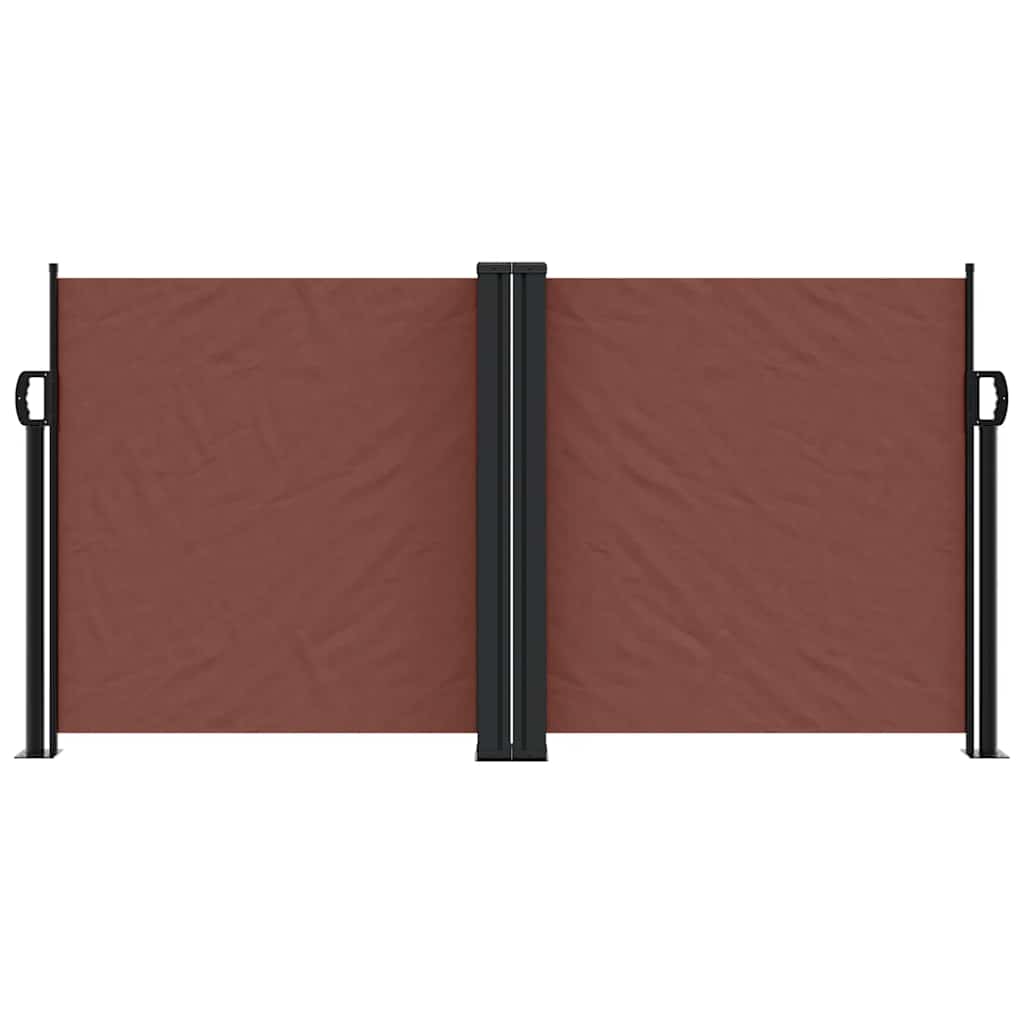 Retractable Side Awning Brown 120x600 cm