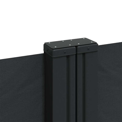 Retractable Side Awning Black 140x600 cm