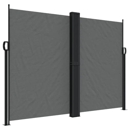vidaXL Retractable Side Awning Anthracite 100% polyester with PU coating