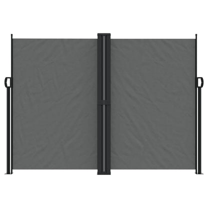 vidaXL Retractable Side Awning Anthracite 100% polyester with PU coating