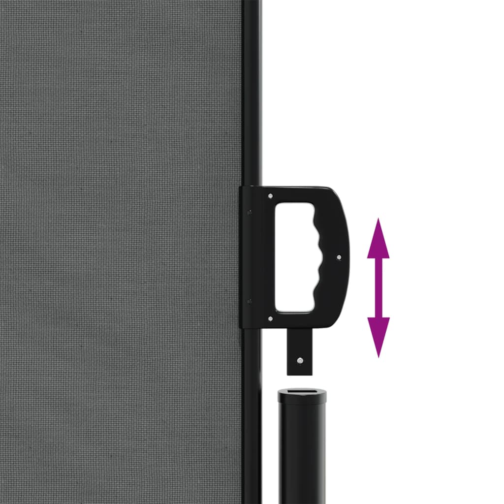 vidaXL Retractable Side Awning Anthracite 100% polyester with PU coating