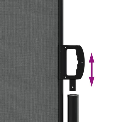 vidaXL Retractable Side Awning Anthracite 100% polyester with PU coating