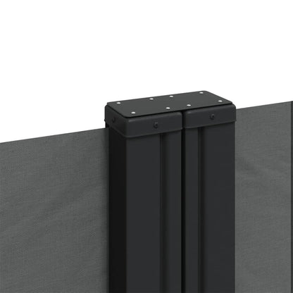 vidaXL Retractable Side Awning Anthracite 100% polyester with PU coating