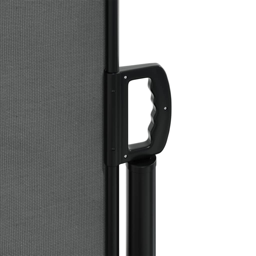 vidaXL Retractable Side Awning Anthracite 100% polyester with PU coating