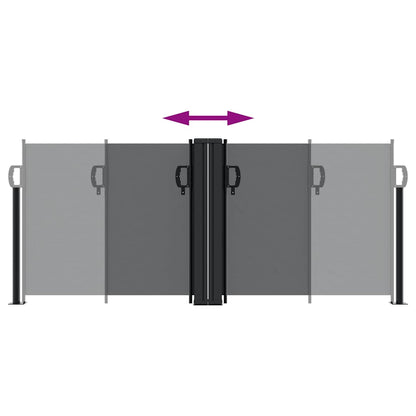 Retractable Side Awning Black 100x1000 cm