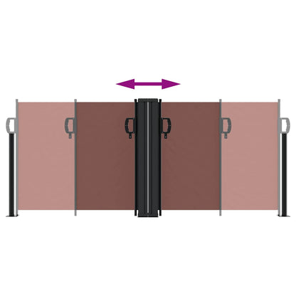 Retractable Side Awning Brown 100x1000 cm