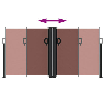 Retractable Side Awning Brown 120x1000 cm