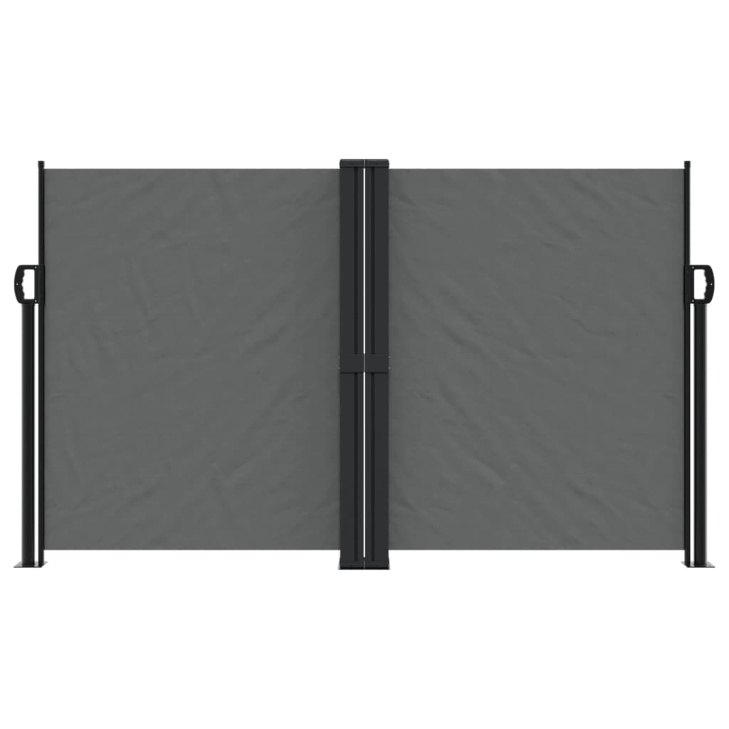 Retractable Side Awning Anthracite 100% polyester with PU coating